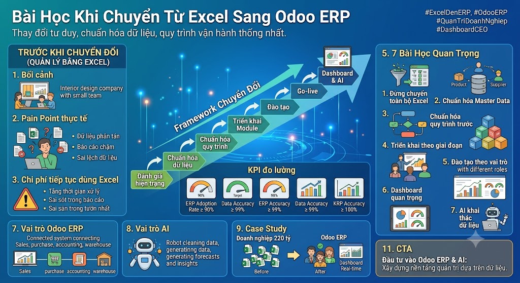 Bài học khi chuyển từ Excel sang Odoo ERP